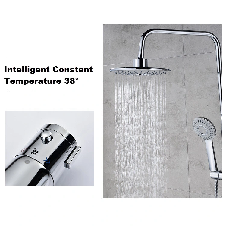 Thermostatic High Quality Chrome Brass Thermostatic Shower Set Mixer Shower