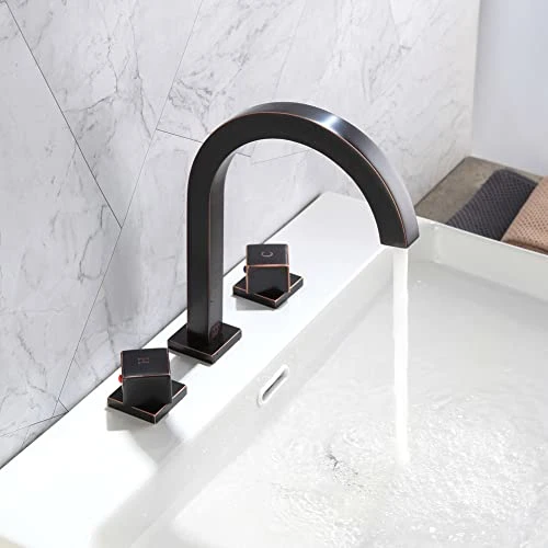 Matte Black Wide Bathroom Faucet Hole Bathroom Sink Faucet Bathroom Kitchen Faucet