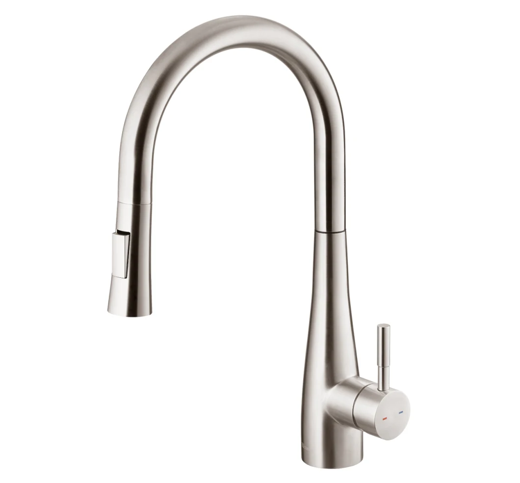 Cheap Price 304 Stainless Steel Kitchen Sink Mixer Tap Pull out Sprayer Single Handle Brushed Nickel Kitchen Faucet