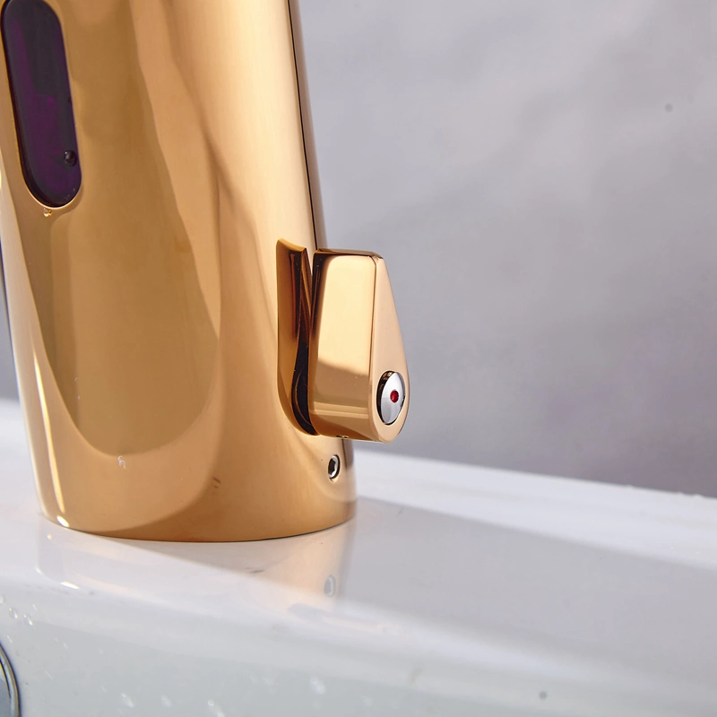 Factory Bathroom Touchless Auto Brass Infrared Sensor Water Electric Faucet Taps Automatic Faucet Rose Gold Color