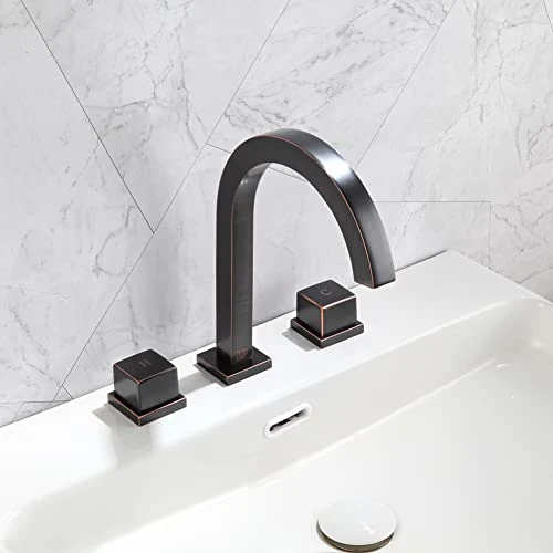 Matte Black Wide Bathroom Faucet Hole Bathroom Sink Faucet Bathroom Kitchen Faucet