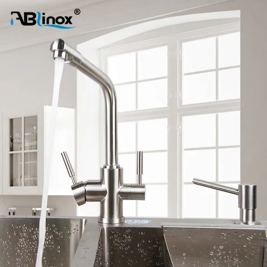 Ablinox High Quality Plastic Swan Neck Single Hole Ss 304 316 Kitchen Basin Faucet