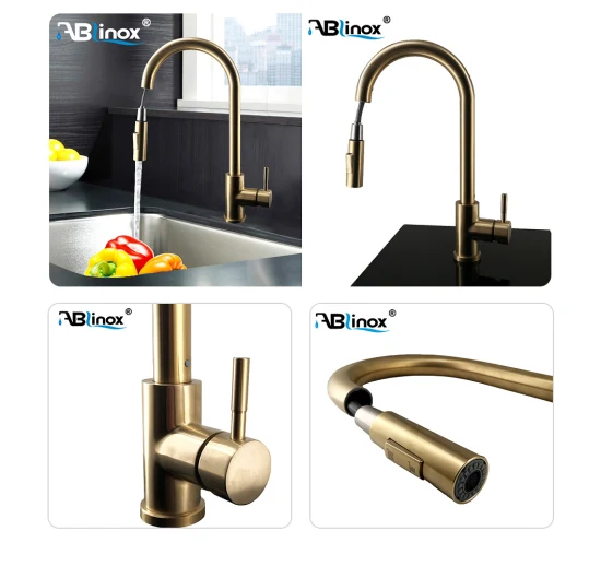 Ablinox OEM ODM Manufacturer 304 Stainless Steel Bathroom Accessory Bath Tub Brass Wash Shower Waterfall Basin Water Tap Sink Mixer Faucet