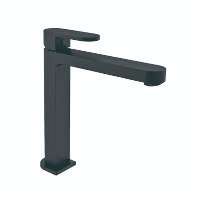 Matte Black Solid Brass Sink Water Taps Thermostatic Single Hole White Kitchen Faucet Water Mixer Tap