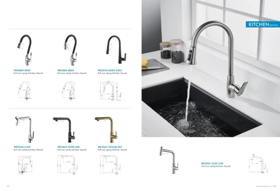 Momali Wall Mounted Brushed Nickel Kitchen Faucet