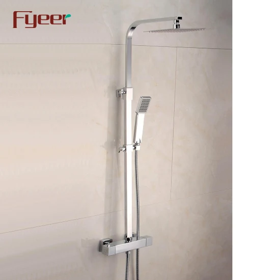 Fyeer Temperature Sensitive Bath Faucet Mixer Thermostatic Shower Set